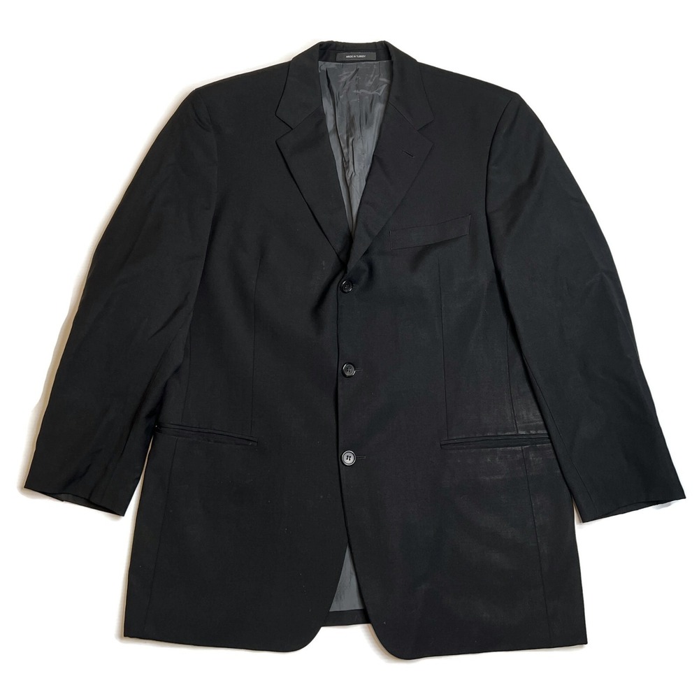 Hugo Boss Blazer Einstein Mens 42R Black Wool Sport Coat Suit Jacket 3 Button